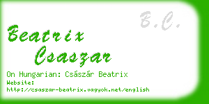 beatrix csaszar business card